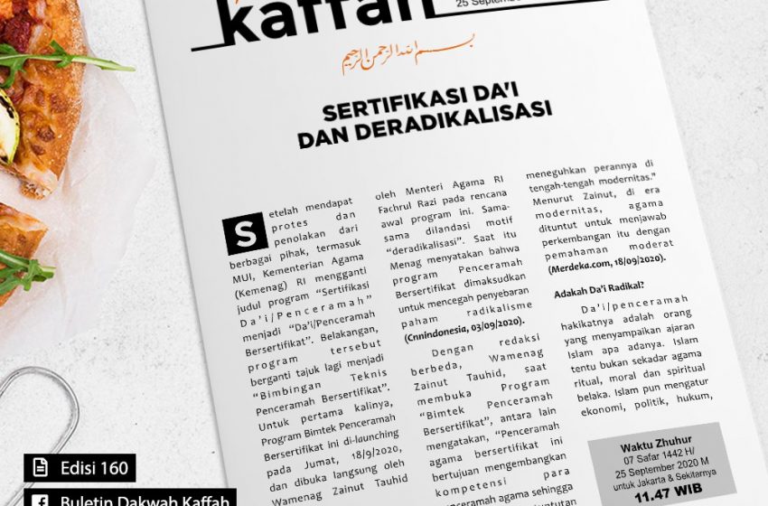  [Buletin Kaffah] Sertifikasi Da’i dan Deradikalisasi