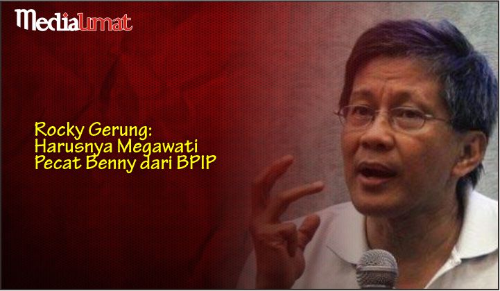  Rocky Gerung: Harusnya Megawati Pecat Benny dari BPIP