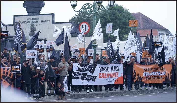  Aksi Bela Palestina di Yogyakarta: Solusi Dua Negara, Omong Kosong!