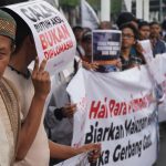 Aksi bela Palestina di Kedubes Mesir Jakarta 2