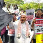 Aksi bela palestina di kedubes mesir (1)