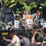 Aksi bela palestina di kedubes mesir (1)
