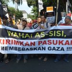 Aksi bela palestina di kedubes mesir (2)