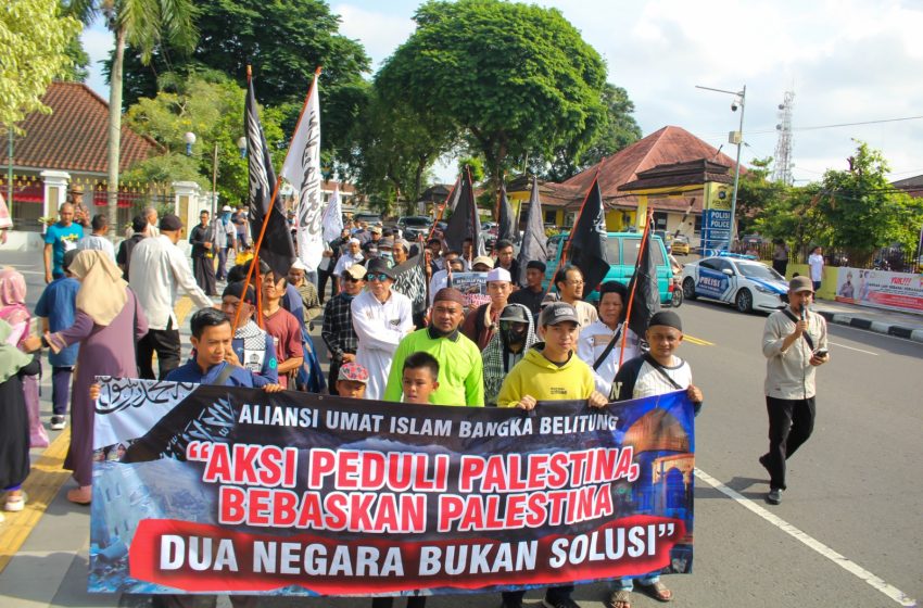  Ratusan Muslim Babel: Dua Negara Bukan Solusi Palestina